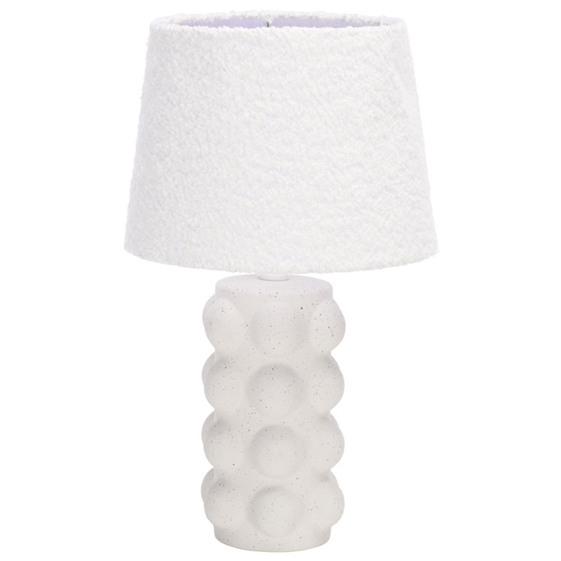 Safavieh Milou Ceramic and Fabric Table Lamp  in White