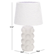 Safavieh Milou Ceramic and Fabric Table Lamp  in White