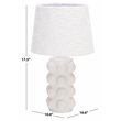 Safavieh Milou Ceramic and Fabric Table Lamp  in White