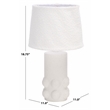 Safavieh Joss Ceramic and Fabric Table Lamp in White