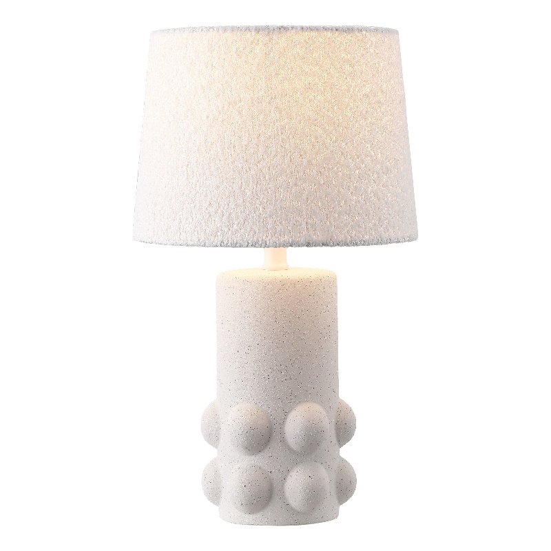 Safavieh Joss Ceramic and Fabric Table Lamp in White