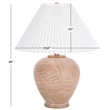 Safavieh Claude Resin and Fabric Table Lamp in Brown