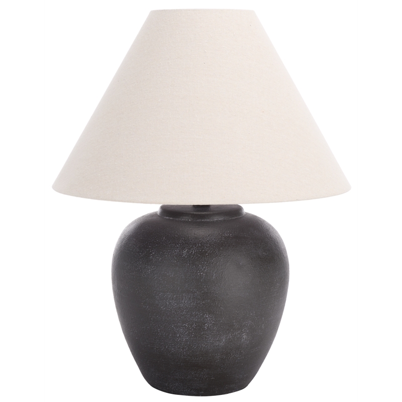 Safavieh Lucila Resin and Fabric Table Lamp  in Black