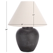 Safavieh Lucila Resin and Fabric Table Lamp  in Black