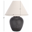 Safavieh Lucila Resin and Fabric Table Lamp  in Black