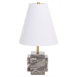 Safavieh Maia Stone and Fabric Table Lamp in Gray
