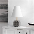 Safavieh Maia Stone and Fabric Table Lamp in Gray