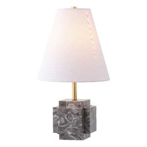Safavieh Maia Stone and Fabric Table Lamp in Gray
