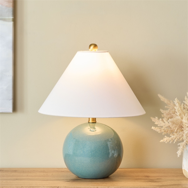 Safavieh Giana Ceramic and Fabric Table Lamp in Blue