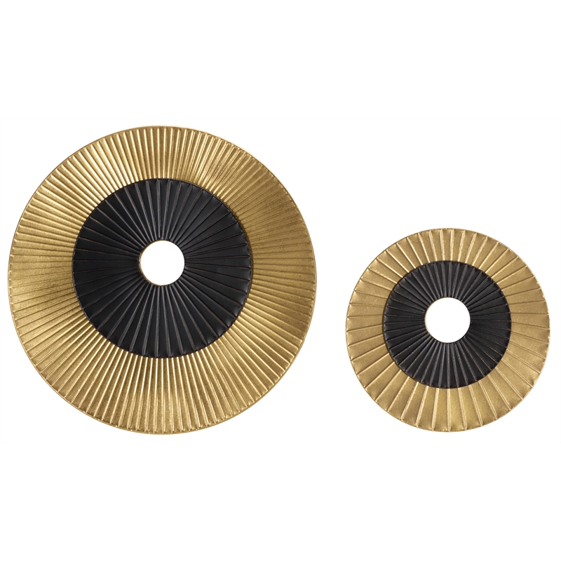 Safavieh Cathy Eclipse Discs Set Of 2 Iron in Gold / Black