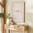Safavieh The Stranger 30X40 Wood Framed Wall Art in Mauve / Mauve