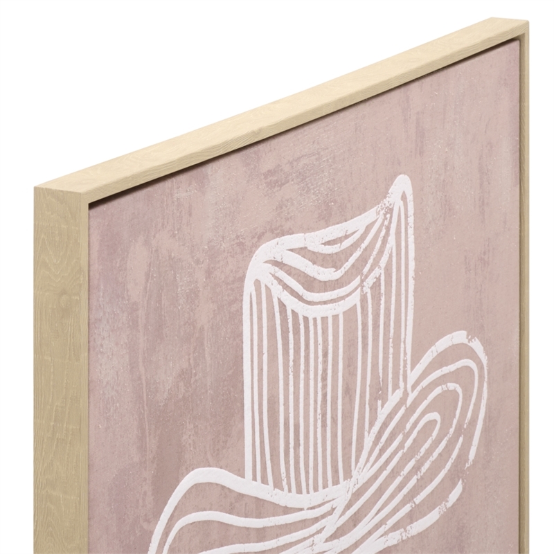 Safavieh The Stranger 30X40 Wood Framed Wall Art in Mauve / Mauve