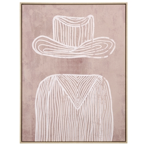 Safavieh The Stranger 30X40 Wood Framed Wall Art in Mauve / Mauve