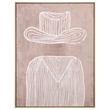 Safavieh The Stranger 30X40 Wood Framed Wall Art in Mauve / Mauve