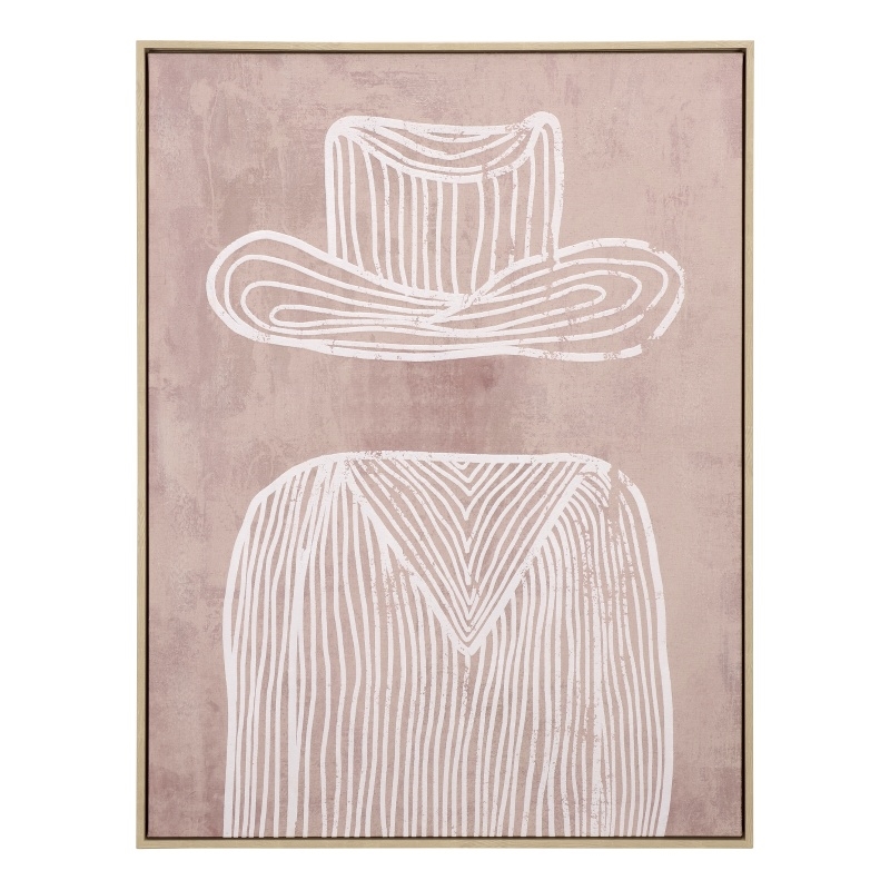 Safavieh The Stranger 30X40 Wood Framed Wall Art in Mauve / Mauve