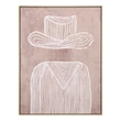 Safavieh The Stranger 30X40 Wood Framed Wall Art in Mauve / Mauve