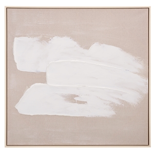 Safavieh Three Strokes 36X36 Wood Framed Wall Art  in Beige