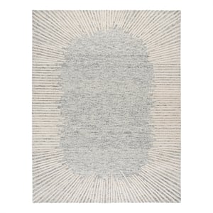 Safavieh Abstract 11'-0&quot x 15'-0&quot Wool and Cotton Hand Tufted Rug in Gray /Ivory
