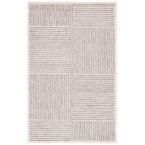 Safavieh Abstract 8'-0&quot x 10'-0&quot Wool and Jute Hand Tufted Rug in Ivory / Gray
