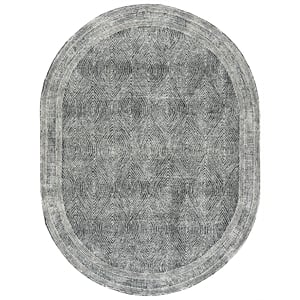 Safavieh Abstract 6'-0&quot x 8'-0&quot Wool  Hand Tufted Rug in Ivory / Charcoal