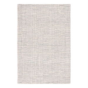 Safavieh Abstract 6'-0&quot x 9'-0&quot Wool and Jute Hand Tufted Rug inIvory/Light Blue