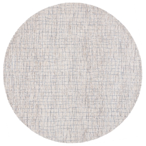 Safavieh Abstract 6'-0&quot x 6'-0&quot Wool and Jute Hand Tufted Rug inIvory/Light Blue