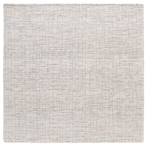 Safavieh Abstract 6'-0&quot x 6'-0&quot Wool and Jute Hand Tufted Rug inIvory/Light Blue