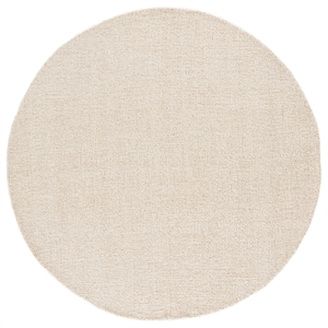 Safavieh Abstract 6'-0&quot x 6'-0&quot Wool and Cotton Hand Tufted Rug in Beige / Ivory