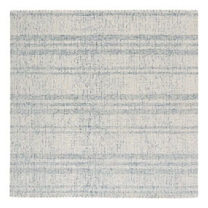 Safavieh Abstract 6'-0&quot x 6'-0&quot Wool and Cotton Hand Tufted Rug in Blue / Ivory