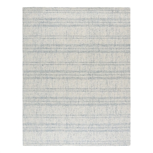 Safavieh Abstract 8'-0&quot x 10'-0&quot Wool and Cotton Hand Tufted Rug in Blue / Ivory