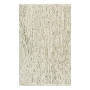Safavieh Abstract 5'-0&quot x 8'-0&quot Wool and Cotton Hand Tufted Rug in Green / Ivory
