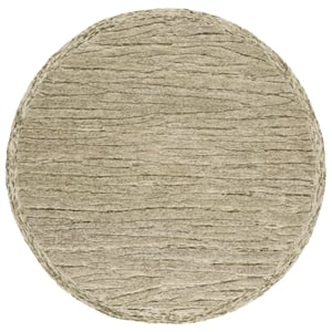 Safavieh Abstract 6'-0&quot x 6'-0&quot Wool and Cotton Hand Tufted Rug in Green / Ivory