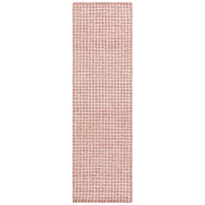 Safavieh Abstract 2'-3&quot x 8'-0&quot Polyester Hand Tufted Rug in Ivory / Blush