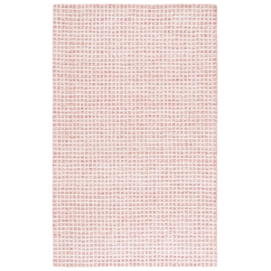 Safavieh Abstract 3'-0&quot x 5'-0&quot Polyester Hand Tufted Rug in Ivory / Blush