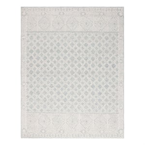 Safavieh Abstract 10'-0&quot x 14'-0&quot Wool  Hand Tufted Rug in Blue / Ivory