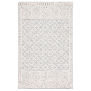 Safavieh Abstract 6'-0&quot x 9'-0&quot Wool  Hand Tufted Rug in Blue / Ivory