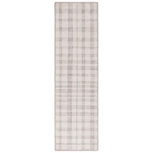 Safavieh Abstract 2'-3&quot x 8'-0&quot Wool Hand Tufted Rug in Ivory / Silver