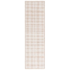 Safavieh Abstract 2'-3&quot x 8'-0&quot Wool Hand Tufted Rug in Ivory / Gold