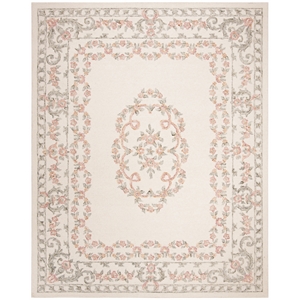 Safavieh Aubusson 10'-0&quot x 14'-0&quot Wool  Hand Tufted Rug in Ivory / Pink
