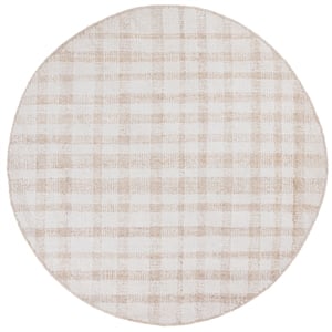 Safavieh Abstract 6'-0&quot x 6'-0&quot Wool Hand Tufted Rug in Ivory / Gold