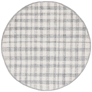 Safavieh Abstract 6'-0&quot x 6'-0&quot Wool Hand Tufted Rug in Ivory / Gray
