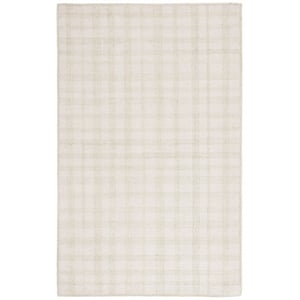 Safavieh Abstract 3'-0&quot x 5'-0&quot Wool Hand Tufted Rug in Ivory / Sage