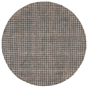 safavieh abstract 6'-0&quot x 6'-0&quot wool and cotton hand tufted ruginbeige/dark gray