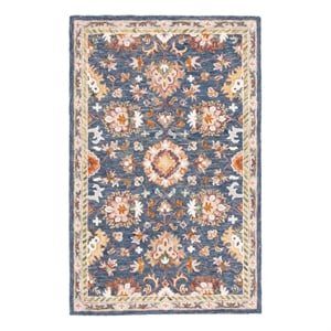 Safavieh Aspen 9'-0&quot x 12'-0&quot Wool and Cotton Hand Tufted Rug in Blue / Rust