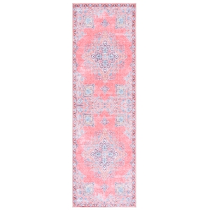 Safavieh Arizona 2'-0&quot x 5'-0&quot Polyester Power Loomed Rug in Pink / Beige
