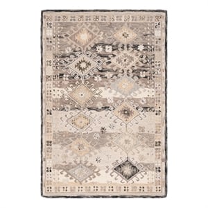 Safavieh Aspen 5'-0&quot x 8'-0&quot Wool  Hand Tufted Rug in Charcoal / Beige