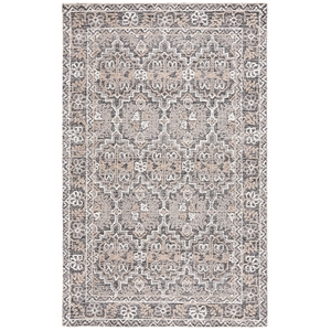 Safavieh Antiquity 6'-0&quot x 9'-0&quot Wool and Polyester Hand Tufted RuginBrown/Ivory