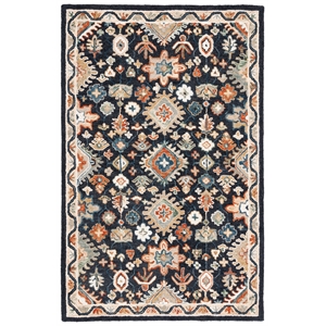 Safavieh Aspen 10'-0&quot x 14'-0&quot Wool and Cotton Hand Tufted Rug in Black / Rust