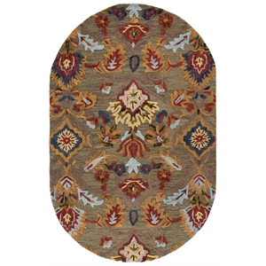 Safavieh Blossom 9'-0&quot x 12'-0&quot Wool  Hand Tufted Rug in Green / Multi-Color