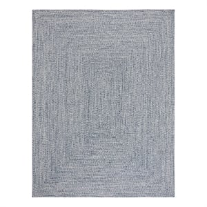 Safavieh Braided 11'-0&quot x 15'-0&quot Polypropylene Hand Woven Rug in Blue/Ivory